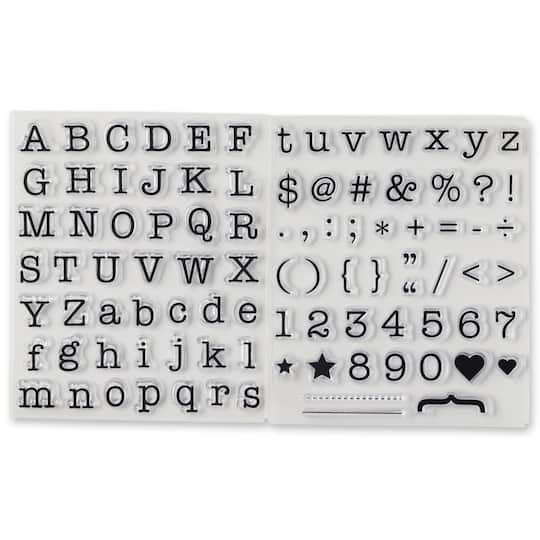 Typewriter Alphabet Clear Stamps by Recollections&#x2122;